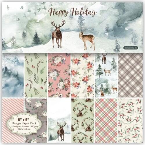 24Pcs/Lot Cedar Retro Material Papers DIY Scrapbooking Album Diary Gift Decorative Paper Scrapbooking Paper