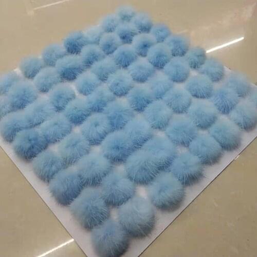 DANKEYISI 64pcs Mink Fur Poms Fur Craft Pompon Ball Pom Pom For Hairpins Hair Barrettes Ornament Bows Clips Accessories DIY