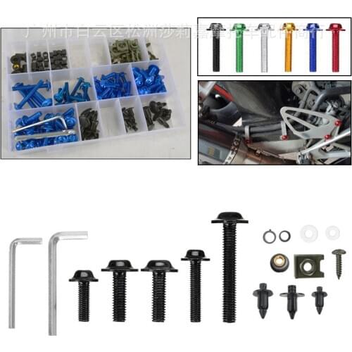 Motorbike decal motorcycle fairing kit motocross accessories metal pit bike parts complete bolts nuts M5 M6 moto screw clamp