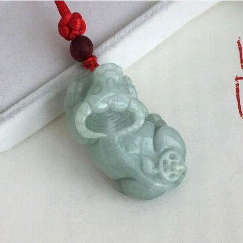 Natural Jade Accessories Hand-carved Jade Pendant Fine Necklace for Men Jadeite Pendants Women with Chain Fashion Jewelry