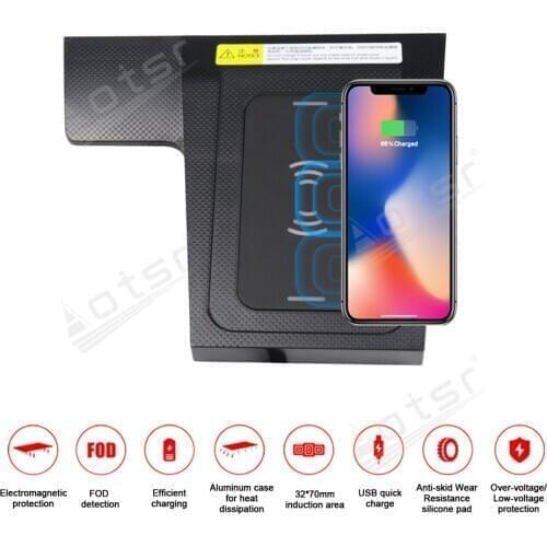 QI Car Wireless Charger For Honda Avancier/UR-V 2017 - 2018 Intelligent Infrared Fast Charging for iPhone Samsung Huawei