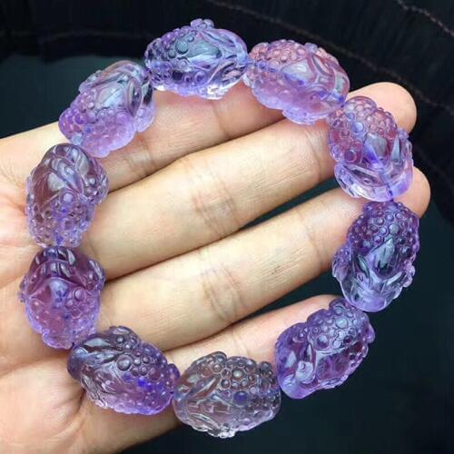 Natural Amethyst big money toad Bracelet men and women of jewelry gift certificate