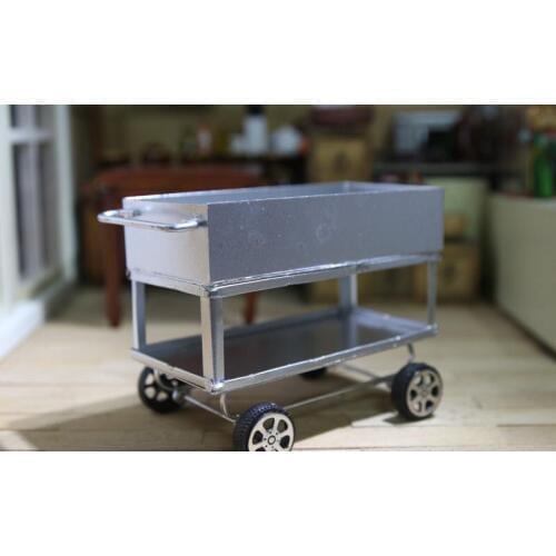 G10-X010 children baby gift Toy 1:12 Dollhouse mini Furniture Miniature rement accessories Handpush dining car 1pcs