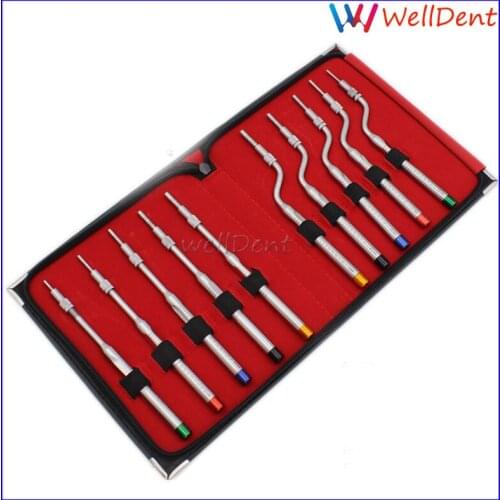 10PCS/set Dental Maxillary sinus lifting device internal lifting tool implant bone extruder Concave head Dental Lab Instrument