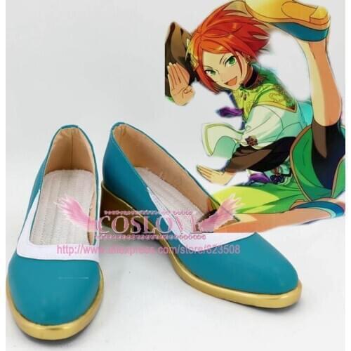 Ensemble Stars Aoi Yuta Blue Cosplay Shoes Boots CosplayLove For Christmas Halloween