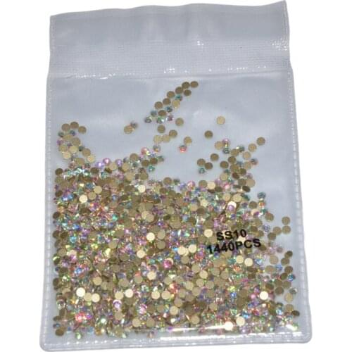 SS3-SS10 Flatback Glass Non Hotfix Rhinestones Diy Crystals Nail Rhinestones 3D For Nail Art Decorations Accessories Design