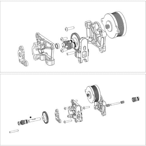 K1KF Newest Sherpa Mini Extruder Direct Drive For Voron 2.4 Creality CR-10 Ender3 BLV 3D Printers 1 Set 46mm/1.82in High