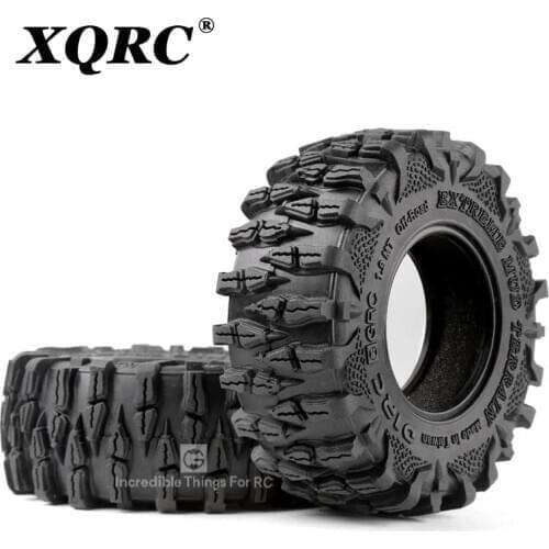 GRC 2pcs 1.9 Rubber Mud Grappler Tires 108*42MM for 1:10 RC Rock Crawler Axial SCX10 SCX10 II 90046 90047 Traxxas TRX-4 TRX4