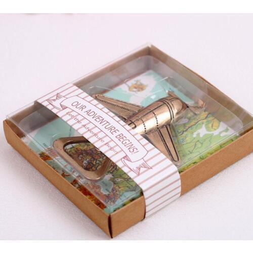 Creative Wedding Favor Party Gift Antique Air Plane Airplane Shape Metal Wine Beer Bottle Openers LX3652
