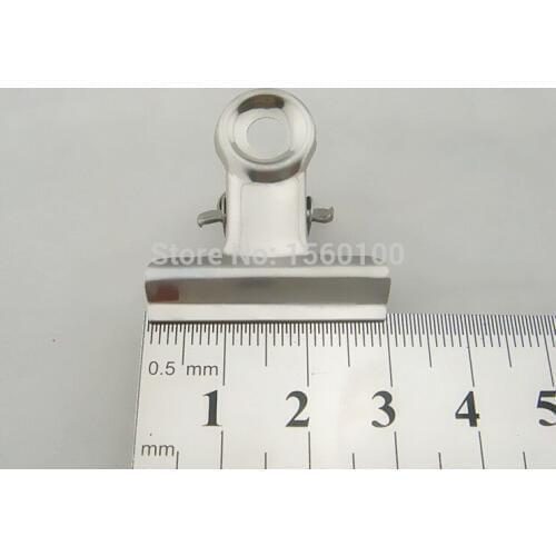 Hot sale 12pcs/lot 30mm round metal Grip Clips silver Bulldog clip Stainless steel ticket clip stationery