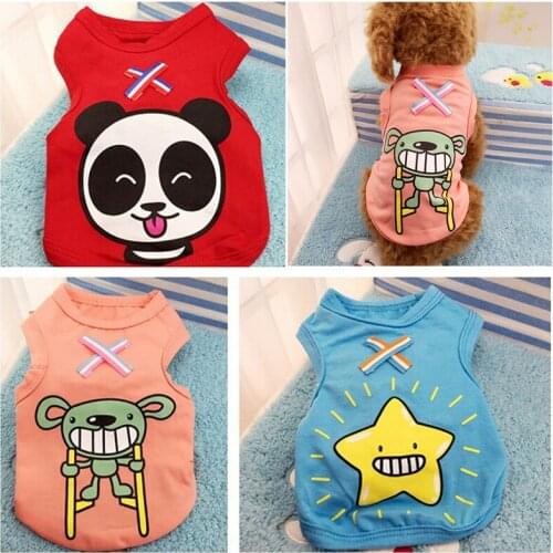 Summer Striped Dog Shirt Cotton Casual Pet Vest Comfortable Dog Costume Puppy T-Shirt Breathable Dog Clothes Pet Supplies