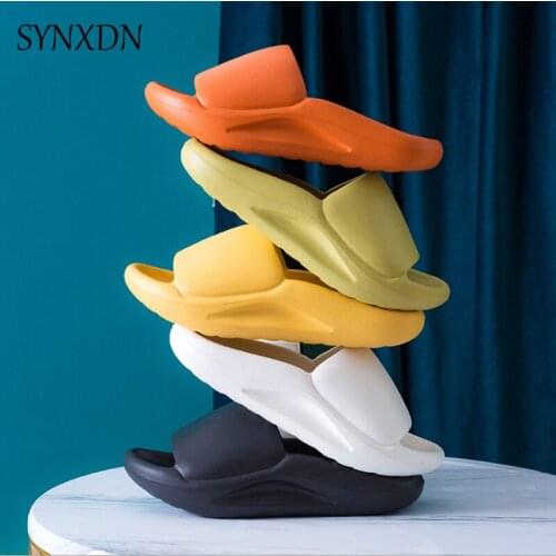 2021 Summer Women Men House Slippers Soft Comfortable EVA Breathable Anti-slip Shoes Indoor Home Slides