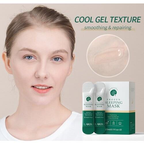 3g*20Pcs Centella Frozen Sleeping Mask Deep Hydrating Repairing Nourishing Mild Soothing Sodium Hyaluronate Niacinamide