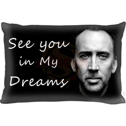 New Custom Nicolas Cage Pillowcase Zippered Rectangle Pillow Cover Cases Size 45X35cm,40x60cm,45X75cm,50X75cm(Two sides)