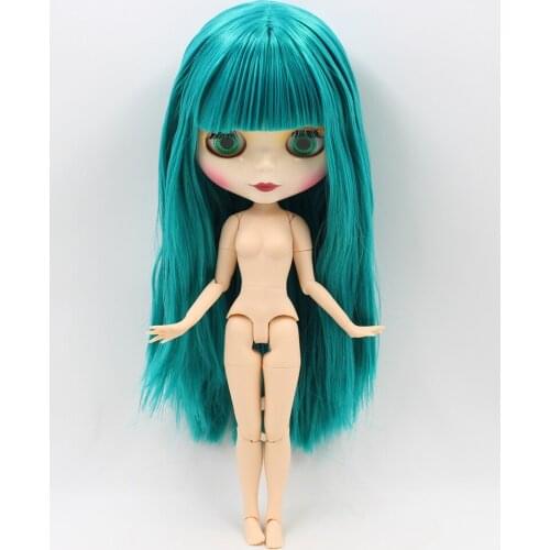 Nude Blyth Doll joint body green hair with bang fashion doll factory doll 201709262