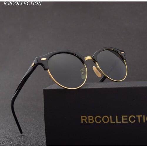 Glass Lens Sunglasses Men Designer Brand Half Frame Acetate Sun Glasses Men Driving Male Eyewear Oculos Gafas UV400 4246