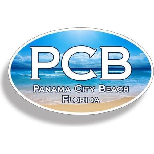 Panama City Beach PCB Sticker Car Cup Window Bumper FL Florida Ocean Oval Decal