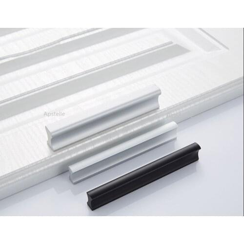Dresser door pull kitchen cabinet knob Zinc Aolly cupboard drawer handle mirror Modern silver black jewelry box hardware