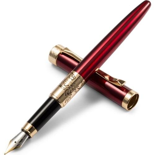Regal Prince Commemoration Collection Fountain Pen, Germany Iridium Medium Nib Business Graduation Gift Pen Noble Red Color