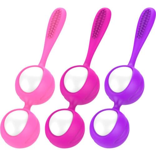 Silicone Smart Kegel Vaginal Balls Geisha Ben Wa Ball Tighten Exercise Machine Vibrator Sex Toy for Woman Intimate Goods Shop