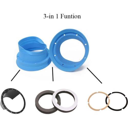 1 Piece 6.5" Car Speakers Spacer Washer Silicone Waterproof Blue Door Speaker Mounting Bracket Ring Adapter Plates