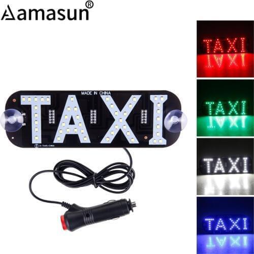 Taxi Light Advertising Light Panel Sign 12V Led Car Charger Windscreen Cab Signal Light Windshield Lamp with Cigarette Lighter
