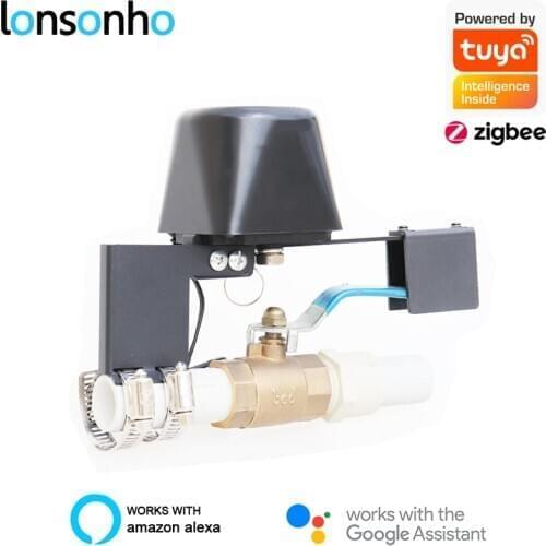 Lonsonho Tuya Zigbee Smart Valve Controller For Gas Water Wireless Remote Control Works With Alexa Google Home Assistant