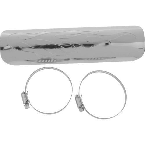 Universal Flame Exhaust Pipe Heat Shield Cover Guard For Cruise White