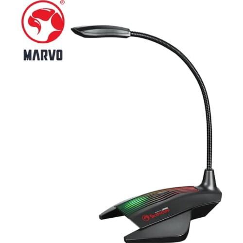 Marvo MIC-01 USB Powered Microphone Cool Rainbow Lighting For Windows 7 And Newer Signals Well Rounded Coverage