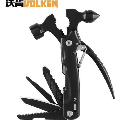 Safety hammer multi tool outdoor survival pliers pocket knife folding tool cutter serrated jaw hand Combination Multi Functional