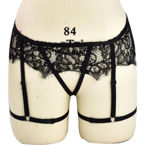 Women Lace Body HarnessThigh Highs Stockings Sexy Suspenders Garter Belt Lingerie Garters For lady Bondage Lingerie Garter Belt