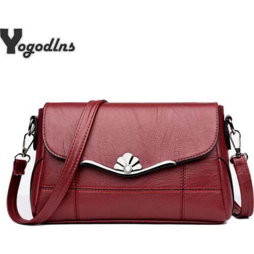 Women Bags Designer Shoulder Bag Fashion Messenger and Purse PU Leather Crossbody Bags for Women 2021 New Black&Red
