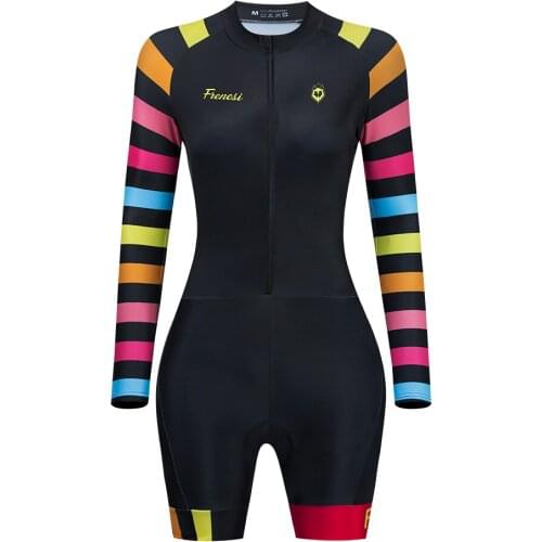 2021 Frenesi New Professional Team Women Triathlon Suit Bicycle Skinsuit Jumpsuit Maillot Cycling Clothing Riding Sport Bodysuit