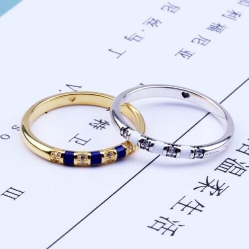 2019 Original 925 Sterling Silver Ring Exotic Stones and Stripes Rings Pink Flower Pave CZ For Women Wedding Gift Jewelry