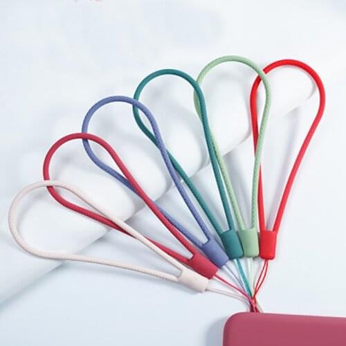 10pcs Silicone rope mobile phone anti losing sling wrist short Cord silicone wrist rope mobile phone lanyard strap ID Card USB