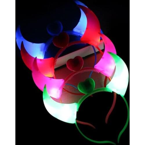 Night Party Light Horns Head band Led Hairwear Flashing kids Toys Glow Party Concert led party home decor birthday