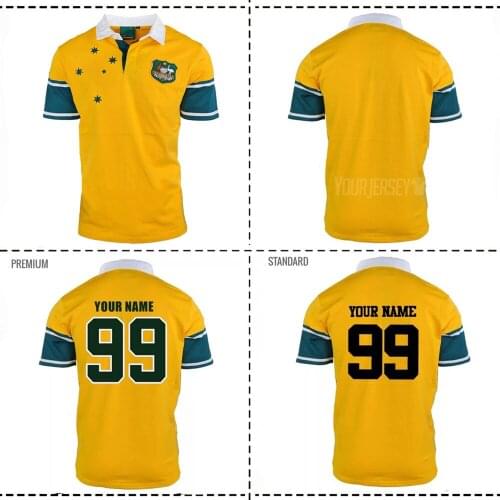 1999 AUSTRALIA RETRO RUGBY JERSEY size S-M-L-XL-XXL-3XL-4XL-5XL