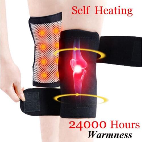 2 PCS Knee Brace Support Kneepad Protector Tourmaline Self heating Belt Magnetic Protective Knee Massage Therapy for Arthritis