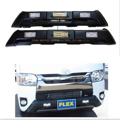 2014 2015 2016 2017 2018 HIACE bus front bumper cover LED bumper protection ABS for hiace Wide-body narrow body