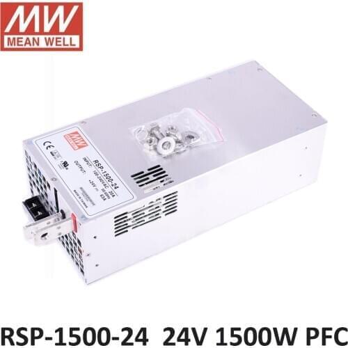 Meanwell 1500W SMPS PFC Function RSP-1500-24 24V DC led power supply 1500W 24V 63A Switching Power Supply Driver for LED Strip