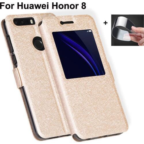For Huawei Honor 8 case phone cover open Window PU Leather shell Honor8 Flip case For Huawei Honor 8 FRD-AL00 back cover coque