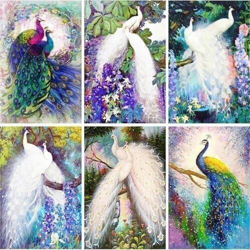 Evershine 5D DIY Diamond Painting Peacock Full Square Diamond Embroidery Animals Mosaic Rhinestone Pictures Home Decoration Art