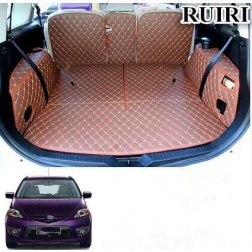 Good quality mats! Special car trunk mats for Mazda 5 2018-2006 7 seats waterproof boot carpets cargo liner mats,Free shipping