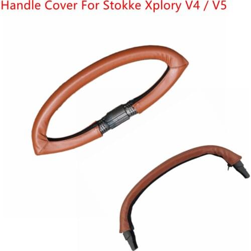 2Pcs Pu Leather For Stokke Xplory V4 / V5 Baby Stroller Armrest Protective Case Covers Baby Carriage Pram Handle Accessories