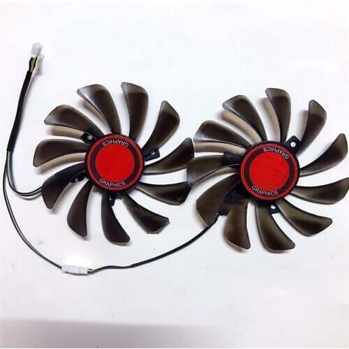 95mm Video Card Cooler Fan Replacement Graphics Card Dual Fan for XFX RX580 584 588 Repair Kits