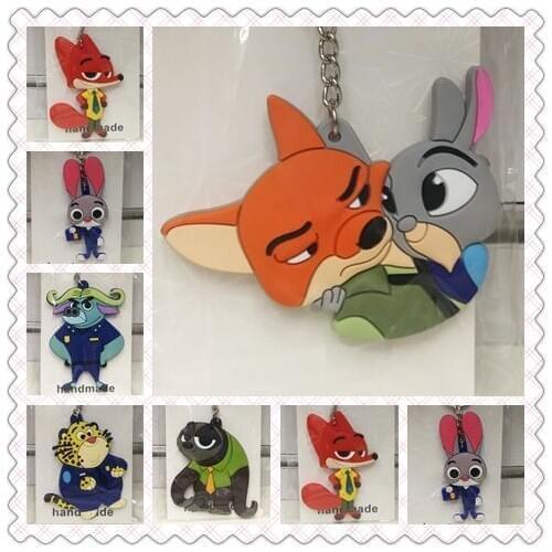 Disney Zootopia Fashion Anime Toy Figures Keychain Cartoon Keyholder Birthday Unisex Gifts New
