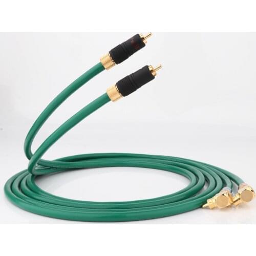 Pair Preffair High Quality Silver Copper Mix Plated RCA Interconnect Cable Gold plated RCA to RCA Plug Hifi Audio Cable