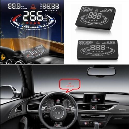 Car HUD Head Up Display For Audi A6/S6/RS6/C6/C7 AUTO Safe Driving Screen Projector Refkecting Windshield Good Quality