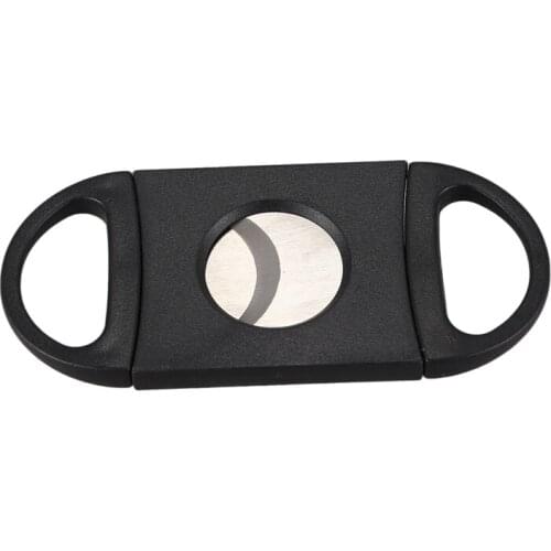 Oval-Shaped Cigar Cutter, Double Cut Blade
