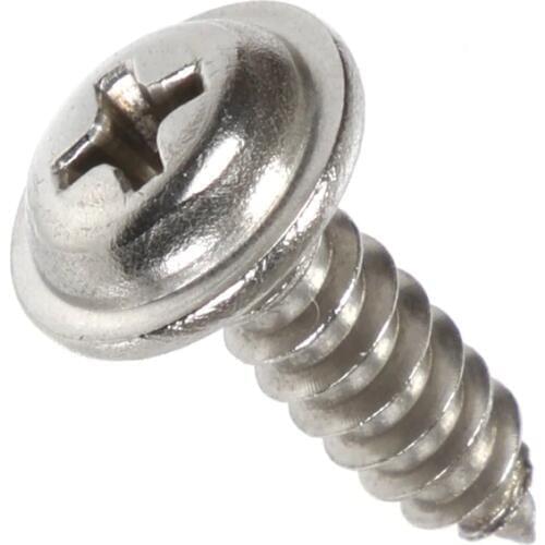 200pcs M3 M4 M5 Self-tapping Screw Cross Round Head 304 Stainleess Steel Pan Head Padded Screws